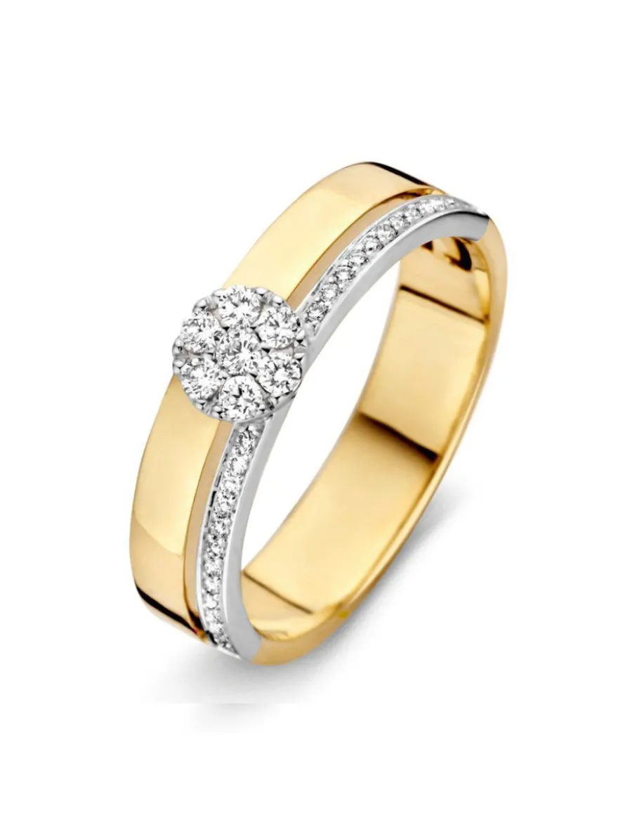 Geelgouden ring met briljant | Bestel online