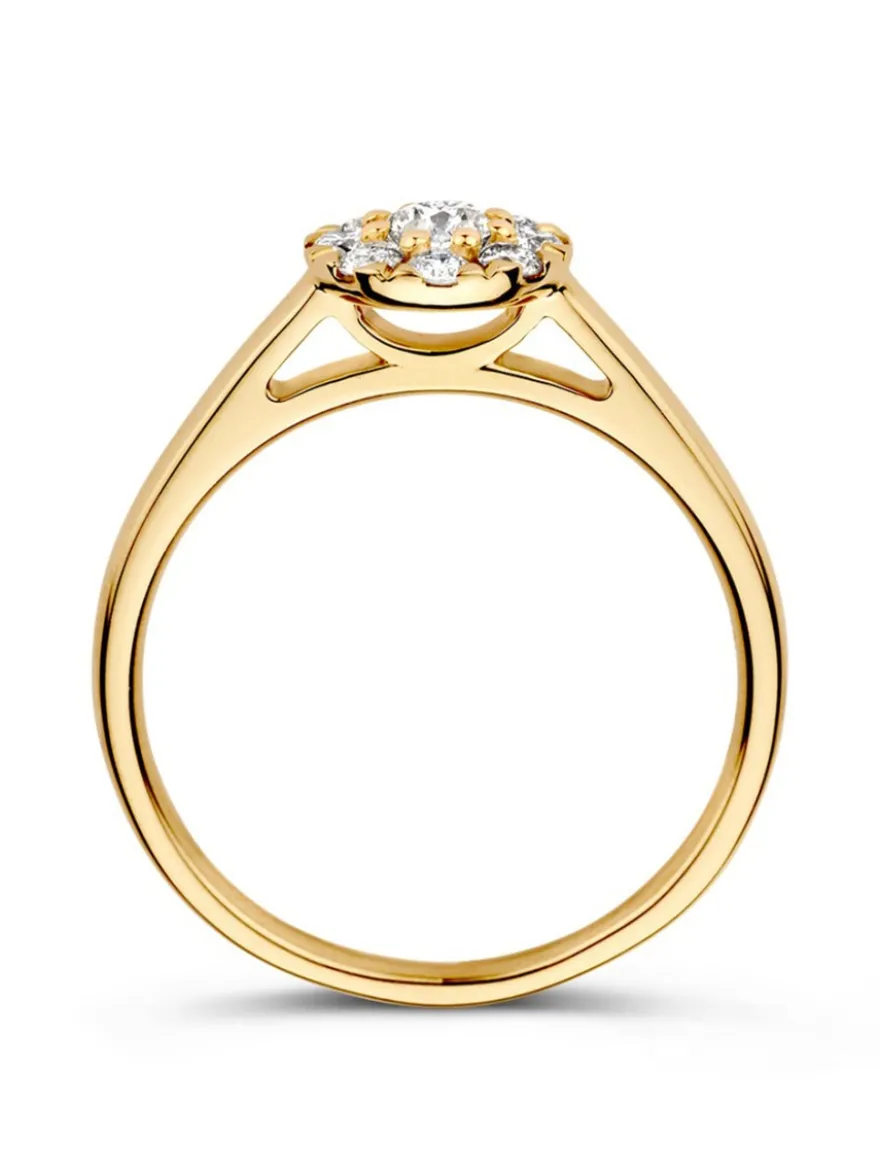 Geelgouden ring met diamant 0,40crt. + Luxe Cadeau