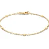 Geelgouden schakelarmband met gouden elementen + Luxe Cadeau