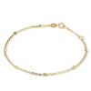 Geelgouden schakelarmband met plaatjes + Luxe Cadeau