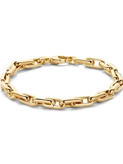 Geelgouden schakelarmband met ovale schakels + Luxe Cadeau