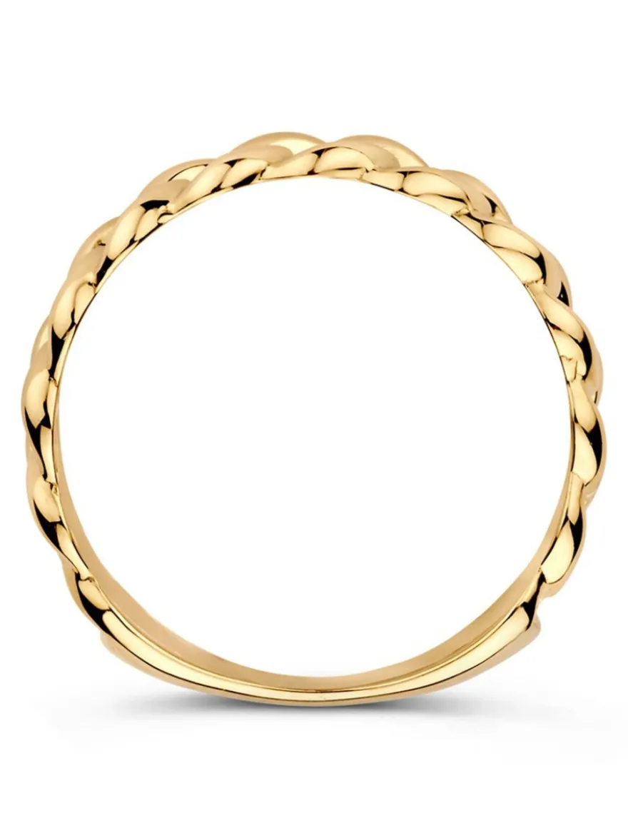 Geelgouden schakelring + Luxe Cadeau