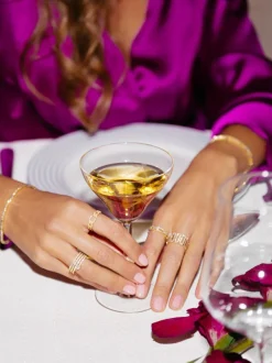 Geelgouden schakelring diamant 0,28crt. + luxe cadeau