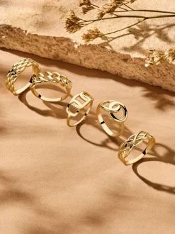 Geelgouden schakelring glad + luxe cadeau