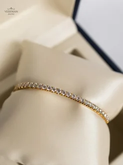 Geelgouden slavenarmband met diamant 1.94 crt + Luxe cadeau