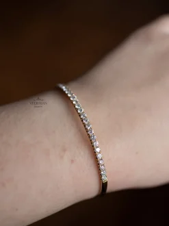 Geelgouden slavenarmband met diamant 1.94 crt + Luxe cadeau
