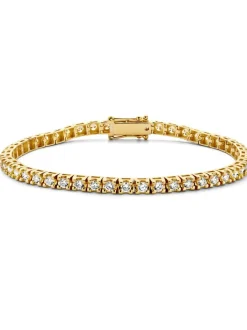 Geelgouden tennisarmband met diamant 3,00crt. + Luxe Cadeau