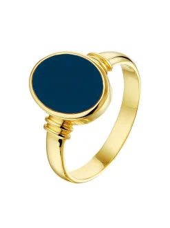 Geelgouden zegelring met lagensteen 1.75crt. + Luxe Cadeau
