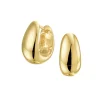 Geelgouden creolen glad + Luxe cadeau