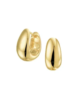 Geelgouden creolen glad + Luxe cadeau