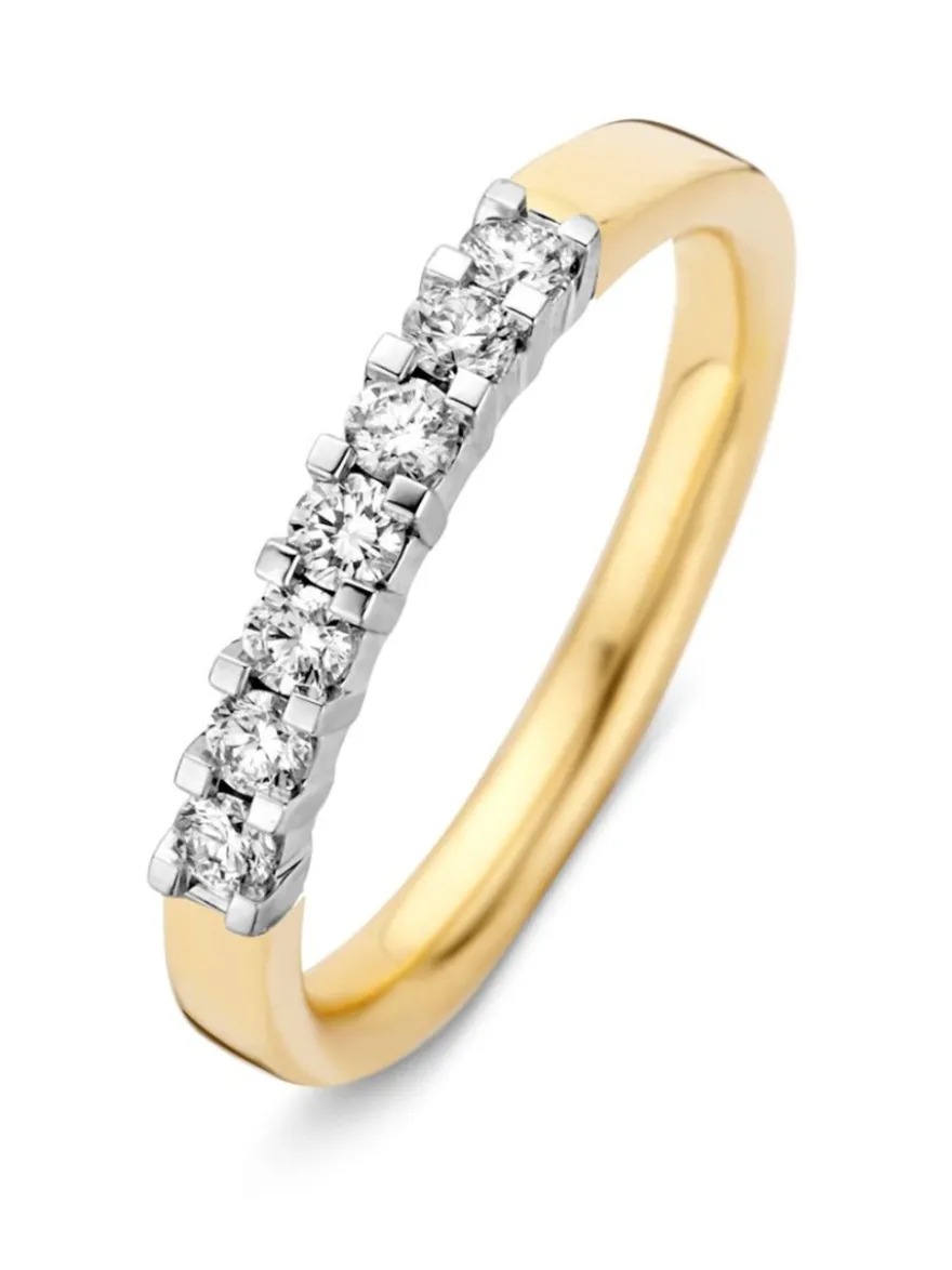 Gouden alliance ring met 6 briljanten + Luxe Cadeau