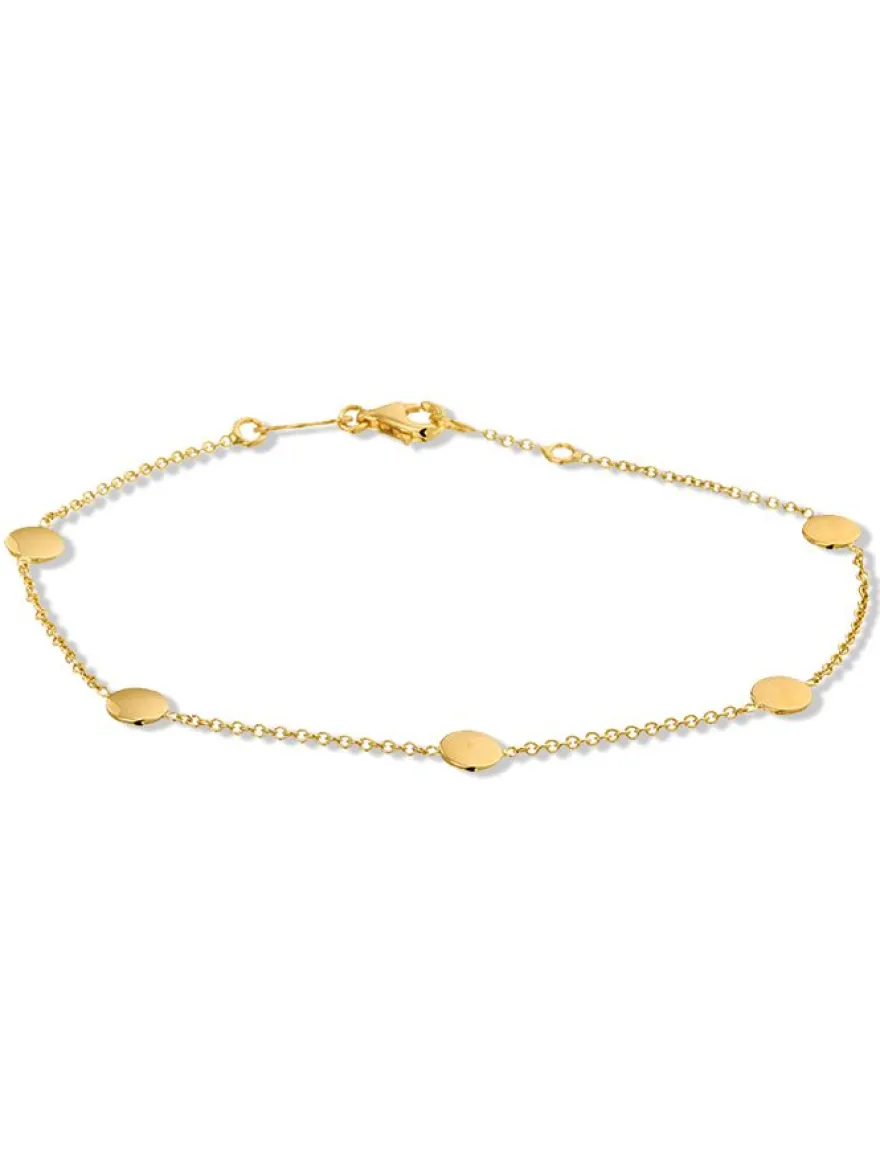 Gouden armband met plaatjes 5mm + Luxe Cadeau