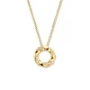 Gouden collier met getorste hanger briljant + Luxe cadeau