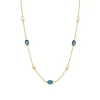 Gouden collier met London Blue Topaas + Luxe cadeau