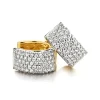 Gouden creolen briljant pavé + Luxe Cadeau