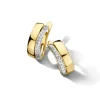 Gouden creolen met briljant 0.10 crt. + Luxe cadeau