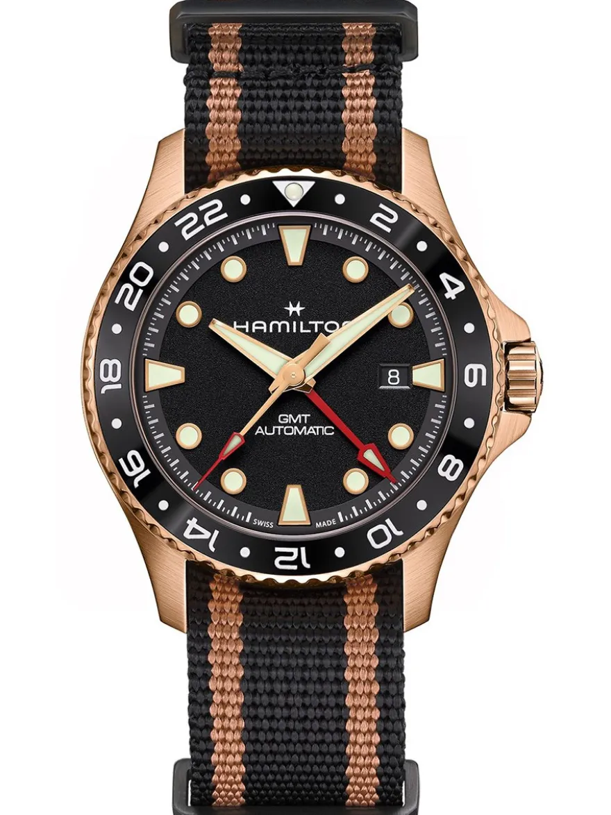 Hamilton Khaki Navy Scuba Auto GMT H82565930 + Luxe Cadeau