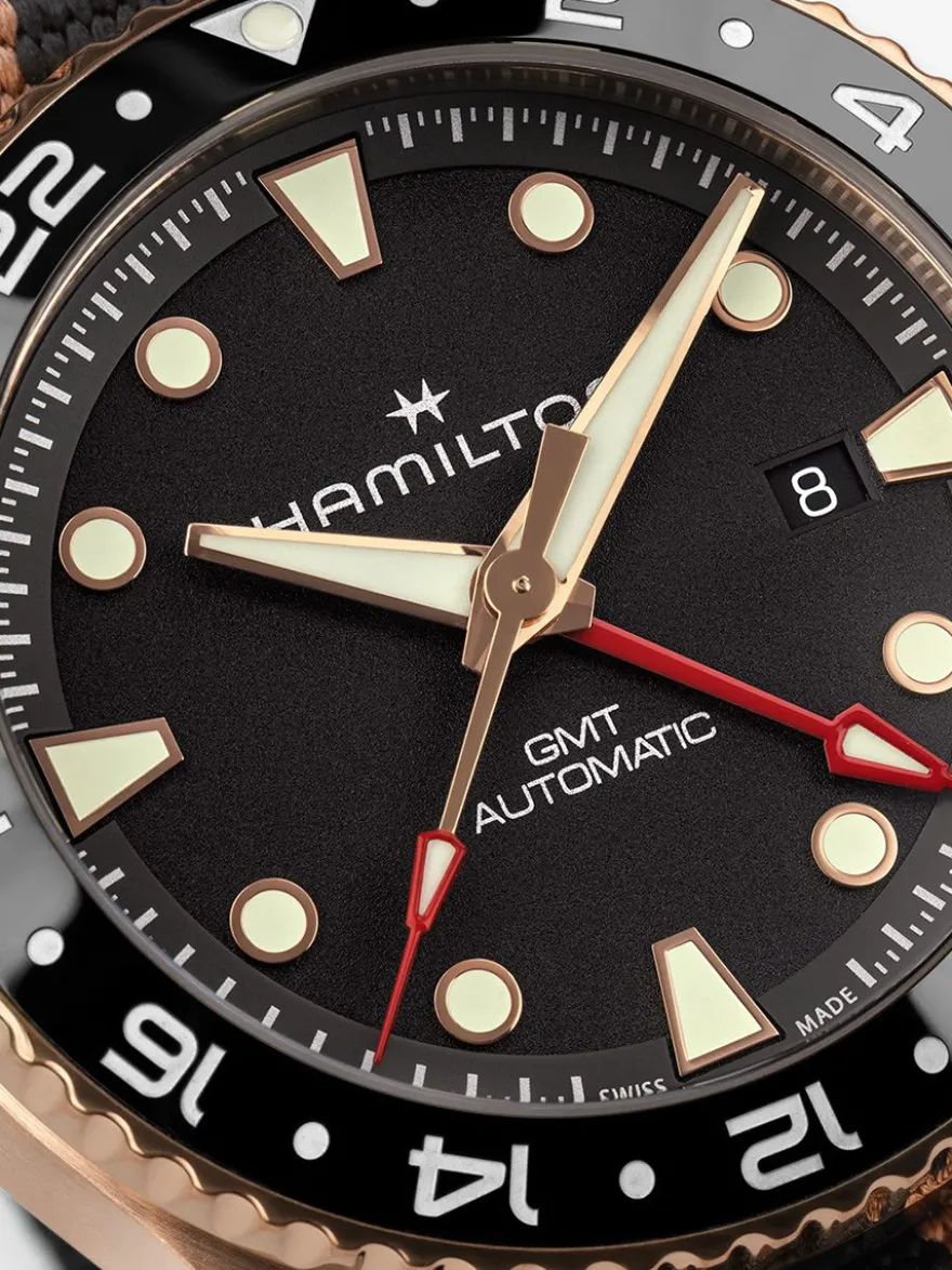 Hamilton Khaki Navy Scuba Auto GMT H82565930 + Luxe Cadeau