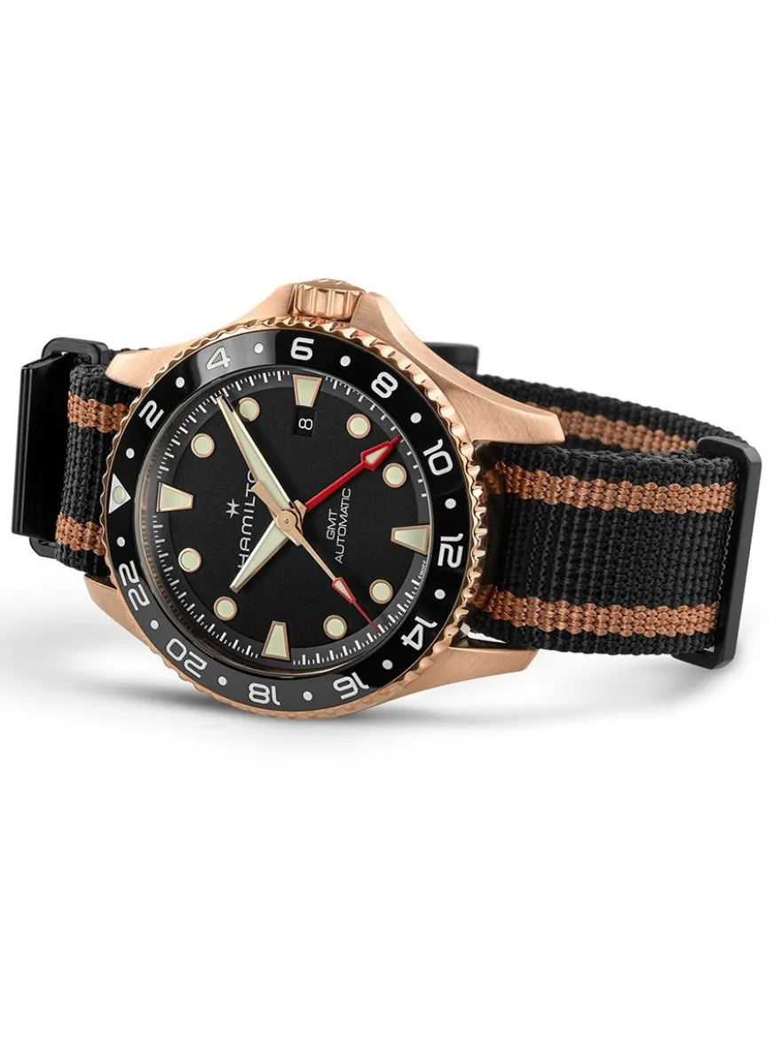 Hamilton Khaki Navy Scuba Auto GMT H82565930 + Luxe Cadeau