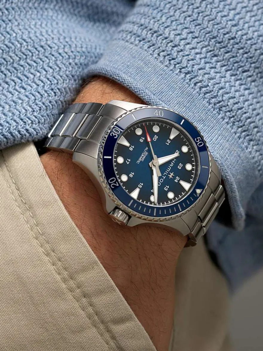 Hamilton Khaki Navy Scuba horloge H82505140 + Luxe Cadeau