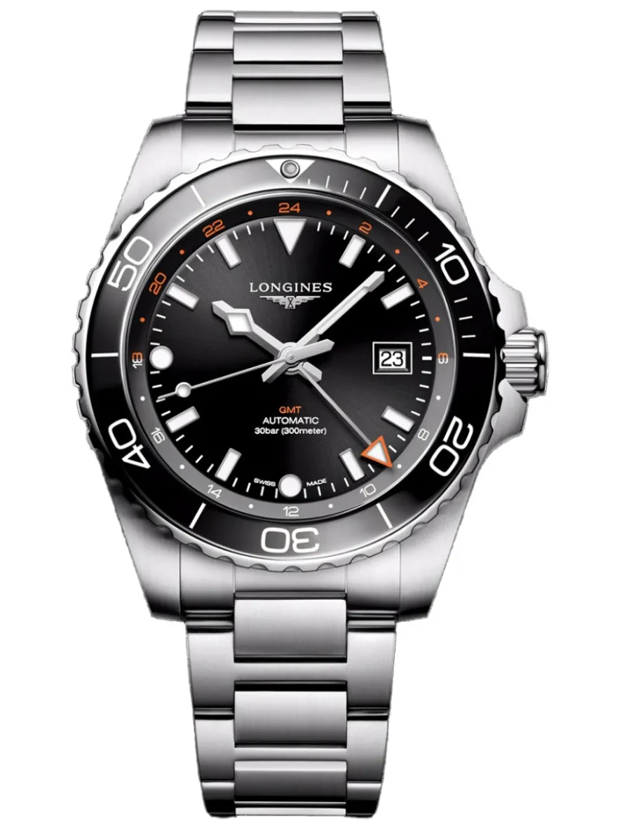 Longines HydroConquest Auto GMT L3.890.4.56.6 + Luxe Cadeau