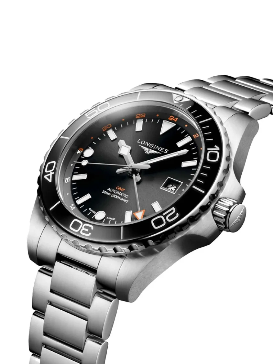 Longines HydroConquest Auto GMT L3.890.4.56.6 + Luxe Cadeau