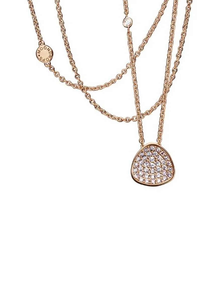 Moondrops collier & hanger met briljant + Luxe collier