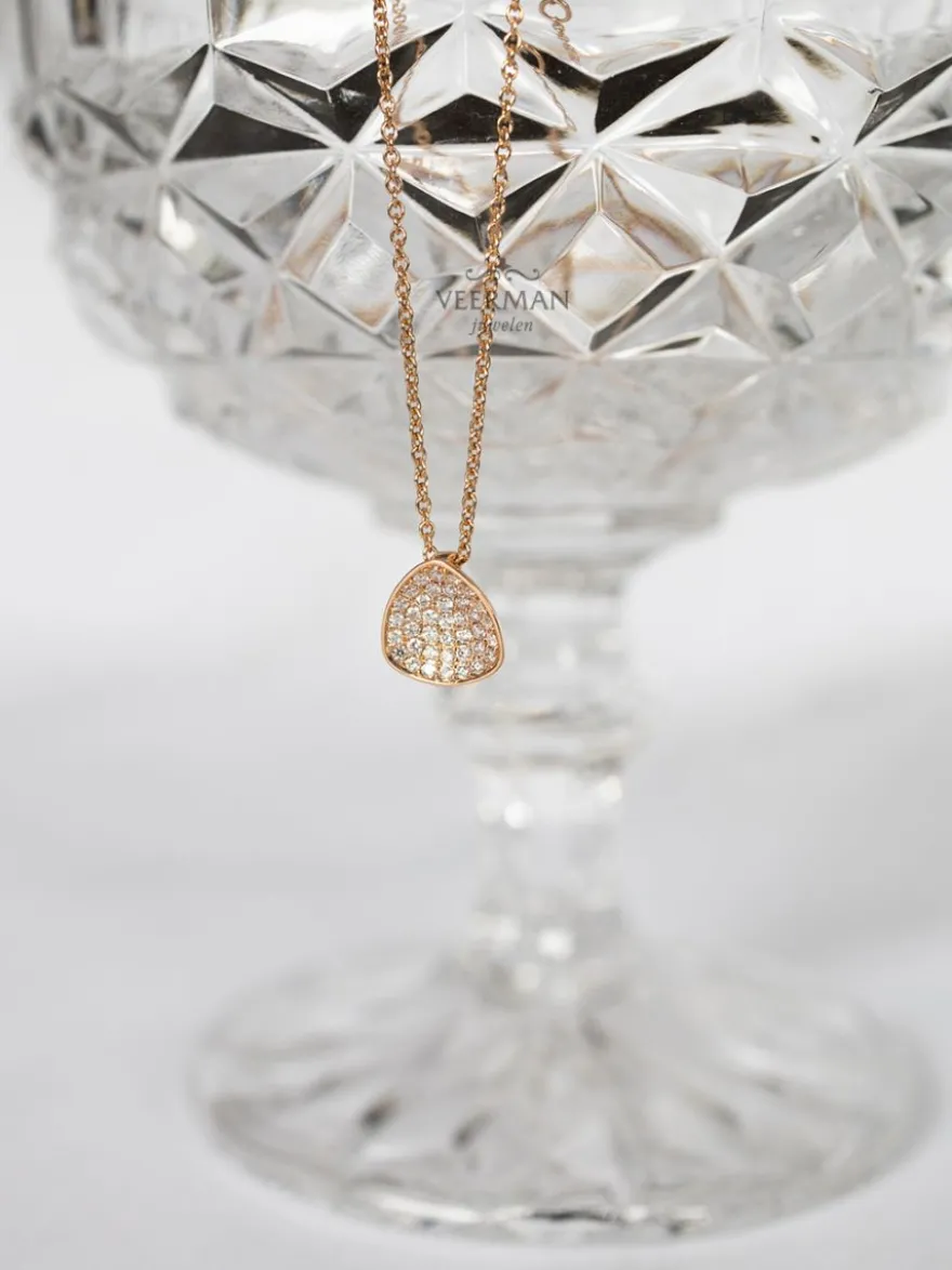 Moondrops collier & hanger met briljant + Luxe collier