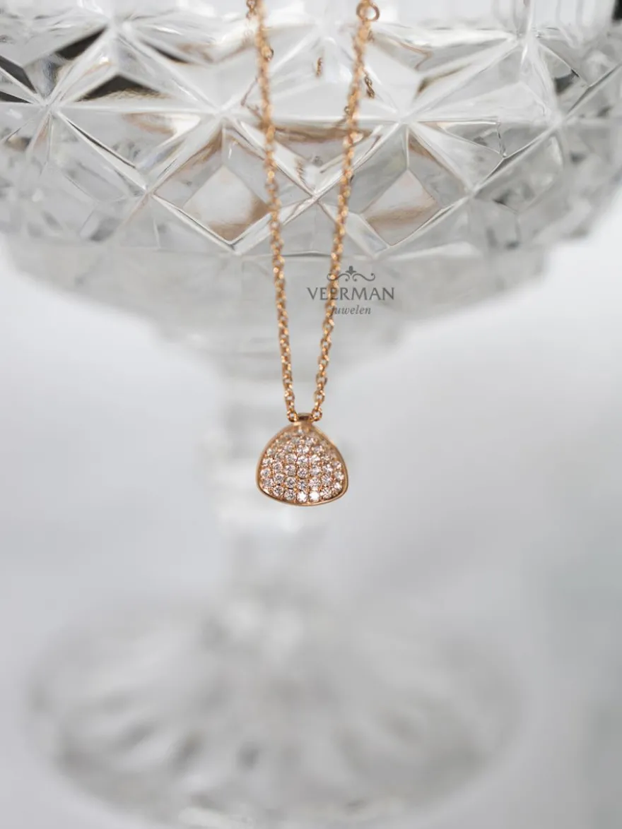 Moondrops collier & hanger met briljant + Luxe collier
