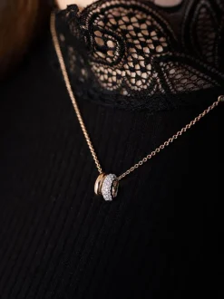 Moondrops collier met briljant M099N23RW14 + Luxe cadeau