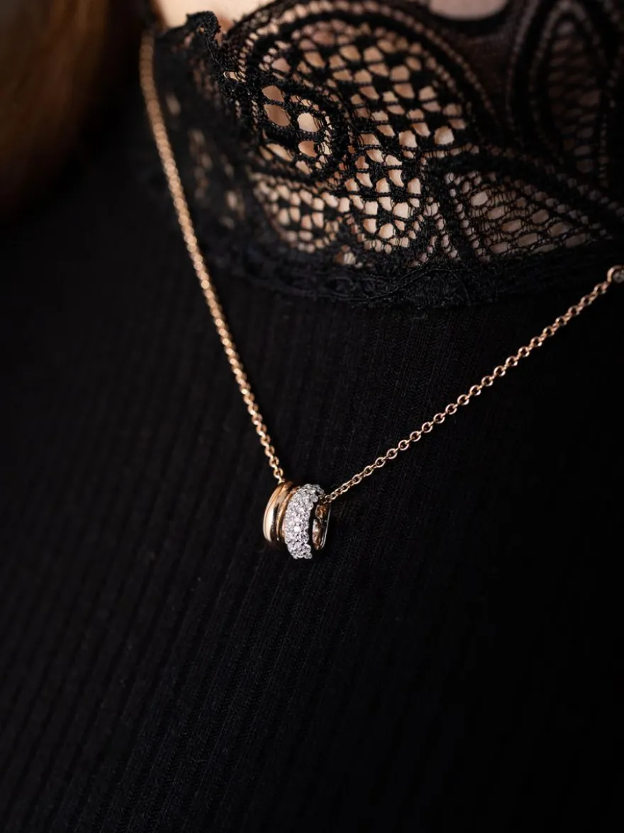 Moondrops collier met briljant M099N23RW14 + Luxe cadeau