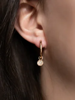 Moondrops creolen met diamant M083PE20R14 + Luxe Cadeau