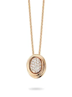 Moondrops hanger ovaal met briljant M063P26R18 + Luxe Cadeau