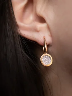Moondrops oorbellen met diamant M004E28W14 + Luxe Cadeau