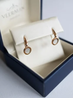 Moondrops oorbellen met diamant M004E28W14 + Luxe Cadeau