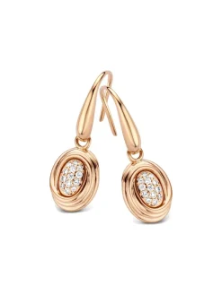 Moondrops oorhaken ovaal met briljant M063E14R18 + Cadeau