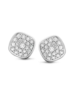 Moondrops oorstekers witgoud met diamant + Luxe cadeau