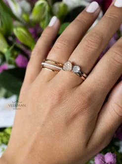 Moondrops ring met briljanten + Luxe cadeau