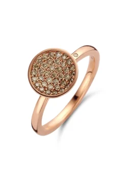 Moondrops ring roségoud met briljant M083R40BRDR14 + Cadeau