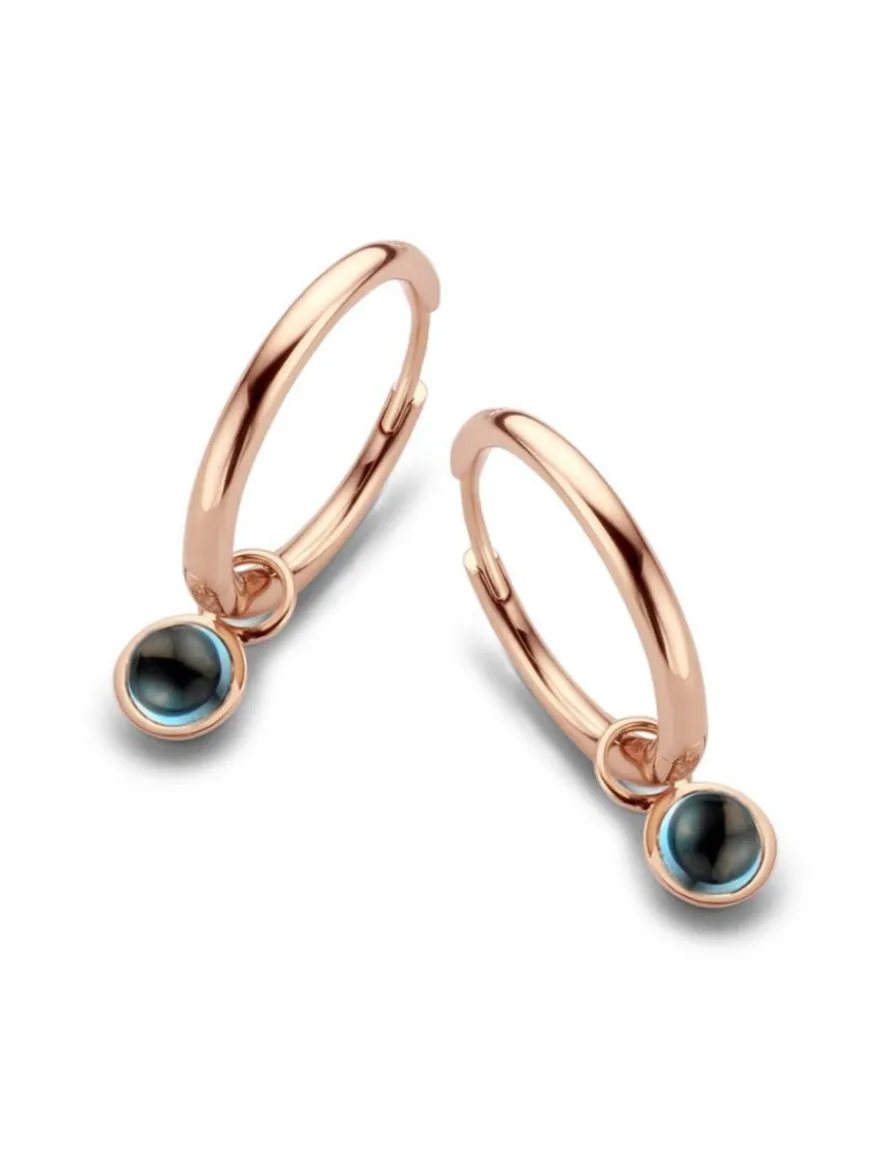 Moondrops roségouden creolen met topaas M079PE00BTR14