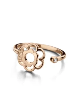 Moondrops roségouden ring met bloem M093R03R14 + Luxe cadeau