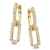 Oorringen geelgoud briljant 0,42 crt. + luxe cadeau