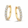 Oorringen geelgoud briljant 1.00 crt. + Luxe Cadeau