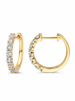 Oorringen geelgoud briljant 1.00 crt. + Luxe Cadeau