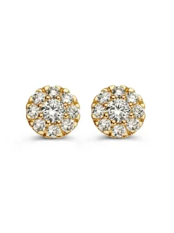 Oorstekers geelgoud briljant 0,80 crt. + luxe cadeau
