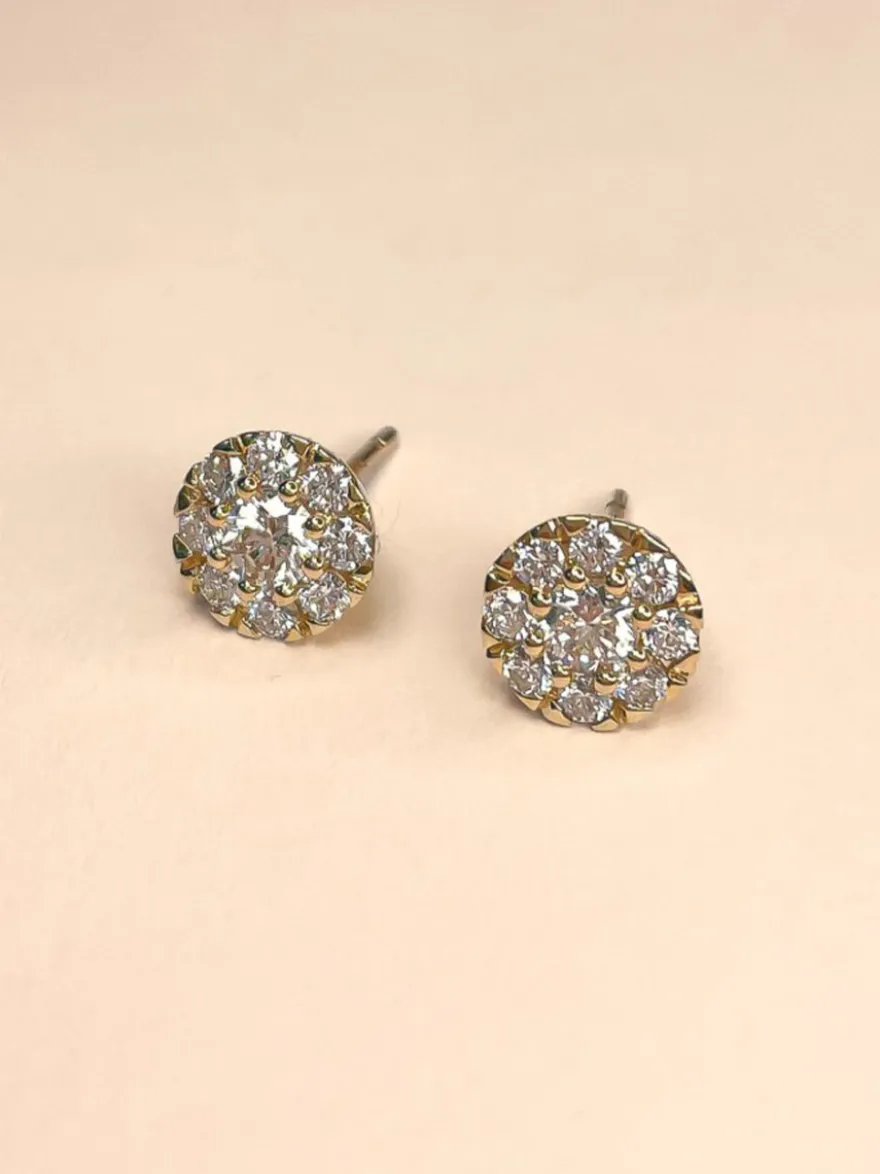Oorstekers geelgoud briljant 0,80 crt. + luxe cadeau