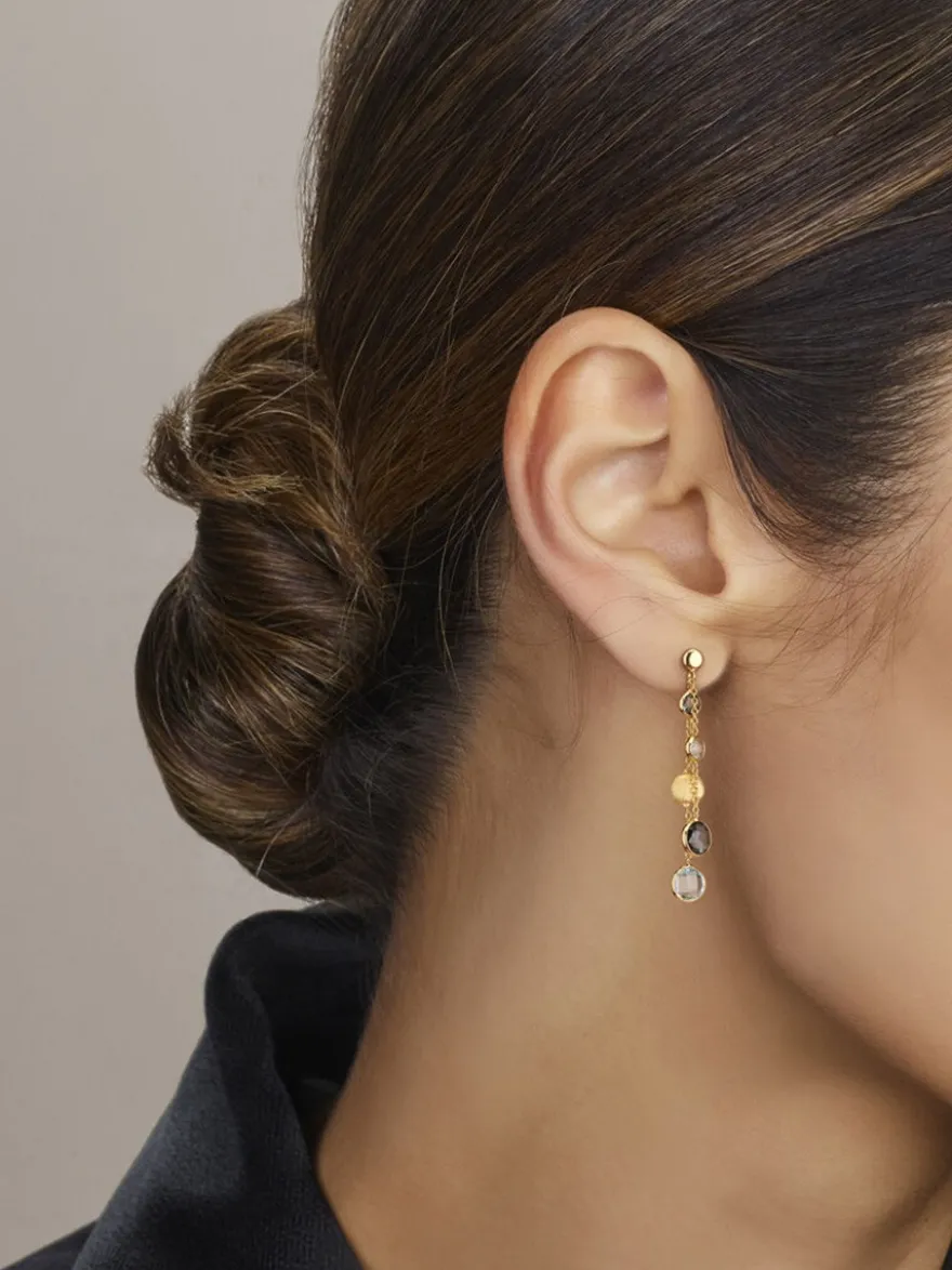 Oorstekers met topaas & gematteerde bolletjes + Luxe cadeau