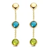 Oorstekers met topaas en peridot + Luxe Cadeau