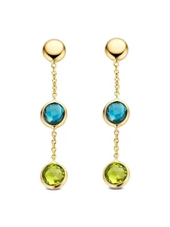 Oorstekers met topaas en peridot + Luxe Cadeau