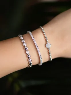 Platina diamanten tennisarmband 3.87ct. + Luxe cadeau